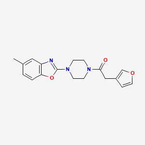 2-(Furan-3-yl)-1-[4-(5-methyl-1,3-benzoxazol-2-yl)piperazin-1-yl]ethanone