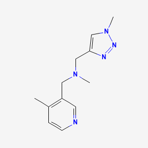 molecular formula C12H17N5 B6971276 N-methyl-N-[(4-methylpyridin-3-yl)methyl]-1-(1-methyltriazol-4-yl)methanamine 