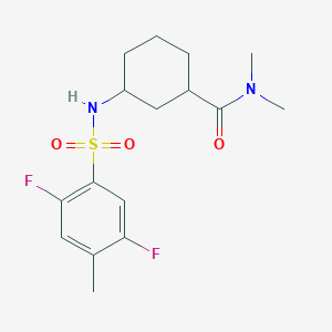 3-[(2,5-difluoro-4-methylphenyl)sulfonylamino]-N,N-dimethylcyclohexane-1-carboxamide