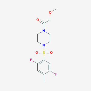 1-[4-(2,5-Difluoro-4-methylphenyl)sulfonylpiperazin-1-yl]-2-methoxyethanone