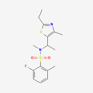 N-[1-(2-ethyl-4-methyl-1,3-thiazol-5-yl)ethyl]-2-fluoro-N,6-dimethylbenzenesulfonamide