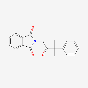 molecular formula C19H17NO3 B6971297 2-(3-Methyl-2-oxo-3-phenylbutyl)isoindole-1,3-dione 