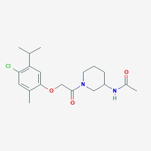 N-[1-[2-(4-chloro-2-methyl-5-propan-2-ylphenoxy)acetyl]piperidin-3-yl]acetamide