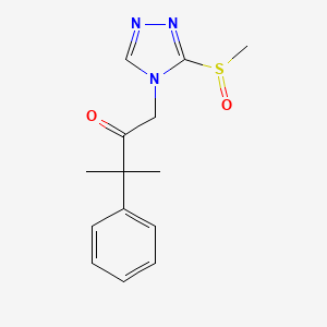 3-Methyl-1-(3-methylsulfinyl-1,2,4-triazol-4-yl)-3-phenylbutan-2-one