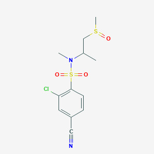 2-chloro-4-cyano-N-methyl-N-(1-methylsulfinylpropan-2-yl)benzenesulfonamide