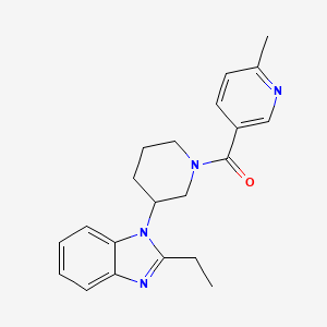 [3-(2-Ethylbenzimidazol-1-yl)piperidin-1-yl]-(6-methylpyridin-3-yl)methanone