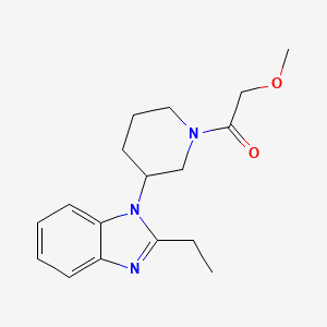 molecular formula C17H23N3O2 B6971409 1-[3-(2-Ethylbenzimidazol-1-yl)piperidin-1-yl]-2-methoxyethanone 