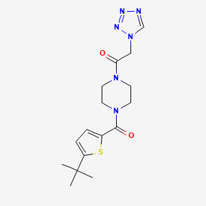 1-[4-(5-Tert-butylthiophene-2-carbonyl)piperazin-1-yl]-2-(tetrazol-1-yl)ethanone