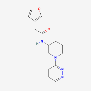 molecular formula C15H18N4O2 B6971435 2-(furan-3-yl)-N-(1-pyridazin-3-ylpiperidin-3-yl)acetamide 