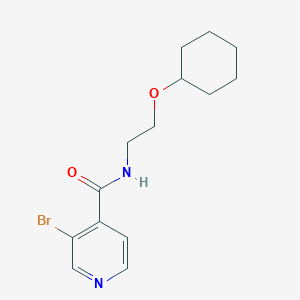 3-bromo-N-(2-cyclohexyloxyethyl)pyridine-4-carboxamide