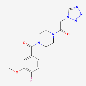 1-[4-(4-Fluoro-3-methoxybenzoyl)piperazin-1-yl]-2-(tetrazol-1-yl)ethanone