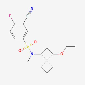 3-cyano-N-(3-ethoxyspiro[3.3]heptan-1-yl)-4-fluoro-N-methylbenzenesulfonamide