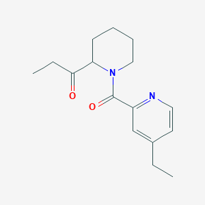 1-[1-(4-Ethylpyridine-2-carbonyl)piperidin-2-yl]propan-1-one