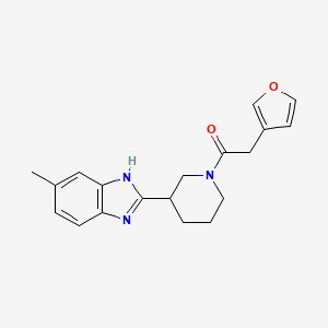 2-(furan-3-yl)-1-[3-(6-methyl-1H-benzimidazol-2-yl)piperidin-1-yl]ethanone