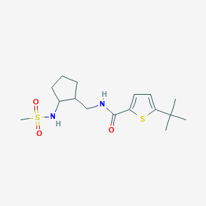 molecular formula C16H26N2O3S2 B6971614 5-tert-butyl-N-[[2-(methanesulfonamido)cyclopentyl]methyl]thiophene-2-carboxamide 