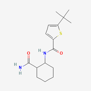 molecular formula C16H24N2O2S B6971618 5-tert-butyl-N-(2-carbamoylcyclohexyl)thiophene-2-carboxamide 