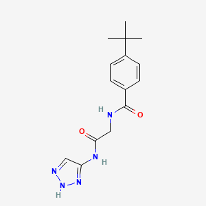 molecular formula C15H19N5O2 B6971627 4-tert-butyl-N-[2-oxo-2-(2H-triazol-4-ylamino)ethyl]benzamide 