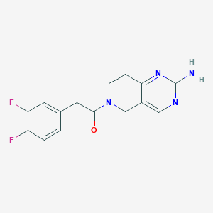 molecular formula C15H14F2N4O B6971630 1-(2-amino-7,8-dihydro-5H-pyrido[4,3-d]pyrimidin-6-yl)-2-(3,4-difluorophenyl)ethanone 