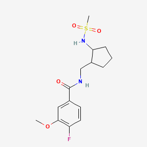 4-fluoro-N-[[2-(methanesulfonamido)cyclopentyl]methyl]-3-methoxybenzamide