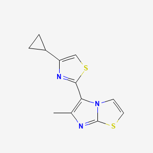 5-(4-Cyclopropyl-1,3-thiazol-2-yl)-6-methylimidazo[2,1-b][1,3]thiazole