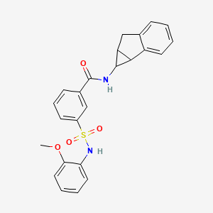 N-(1,1a,6,6a-tetrahydrocyclopropa[a]inden-1-yl)-3-[(2-methoxyphenyl)sulfamoyl]benzamide