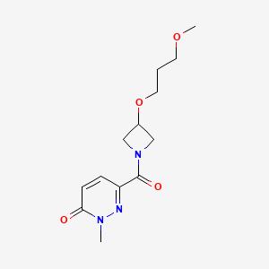 molecular formula C13H19N3O4 B6971691 6-[3-(3-Methoxypropoxy)azetidine-1-carbonyl]-2-methylpyridazin-3-one 