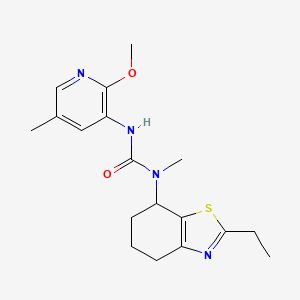 1-(2-Ethyl-4,5,6,7-tetrahydro-1,3-benzothiazol-7-yl)-3-(2-methoxy-5-methylpyridin-3-yl)-1-methylurea