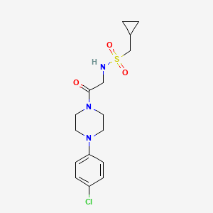 N-[2-[4-(4-chlorophenyl)piperazin-1-yl]-2-oxoethyl]-1-cyclopropylmethanesulfonamide