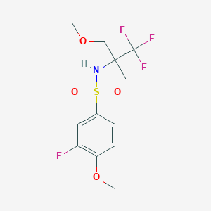 3-fluoro-4-methoxy-N-(1,1,1-trifluoro-3-methoxy-2-methylpropan-2-yl)benzenesulfonamide