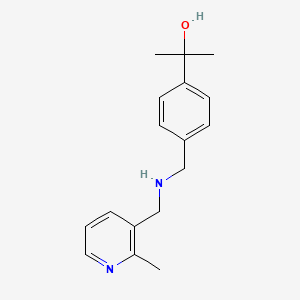 molecular formula C17H22N2O B6971799 2-[4-[[(2-Methylpyridin-3-yl)methylamino]methyl]phenyl]propan-2-ol 