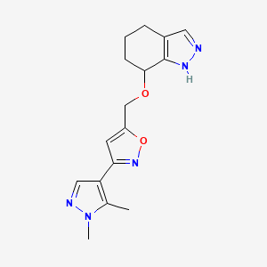 3-(1,5-dimethylpyrazol-4-yl)-5-(4,5,6,7-tetrahydro-1H-indazol-7-yloxymethyl)-1,2-oxazole