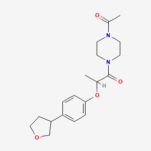 1-(4-Acetylpiperazin-1-yl)-2-[4-(oxolan-3-yl)phenoxy]propan-1-one