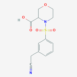 4-[3-(Cyanomethyl)phenyl]sulfonylmorpholine-3-carboxylic acid