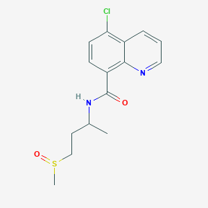 molecular formula C15H17ClN2O2S B6971832 5-chloro-N-(4-methylsulfinylbutan-2-yl)quinoline-8-carboxamide 