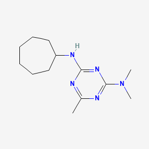 molecular formula C13H23N5 B6971833 4-N-cycloheptyl-2-N,2-N,6-trimethyl-1,3,5-triazine-2,4-diamine 