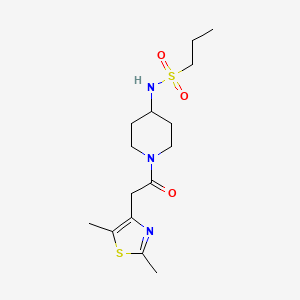 N-[1-[2-(2,5-dimethyl-1,3-thiazol-4-yl)acetyl]piperidin-4-yl]propane-1-sulfonamide