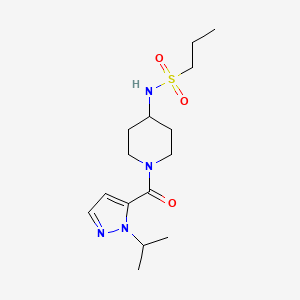 N-[1-(2-propan-2-ylpyrazole-3-carbonyl)piperidin-4-yl]propane-1-sulfonamide