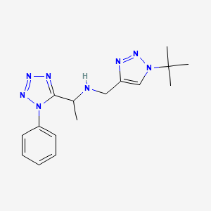 N-[(1-tert-butyltriazol-4-yl)methyl]-1-(1-phenyltetrazol-5-yl)ethanamine