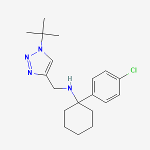 molecular formula C19H27ClN4 B6971890 N-[(1-tert-butyltriazol-4-yl)methyl]-1-(4-chlorophenyl)cyclohexan-1-amine 