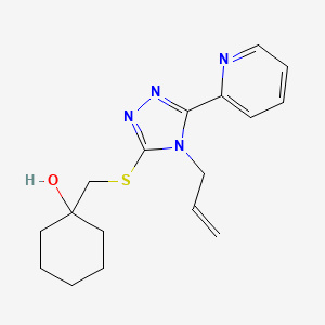 1-[(4-Prop-2-enyl-5-pyridin-2-yl-1,2,4-triazol-3-yl)sulfanylmethyl]cyclohexan-1-ol