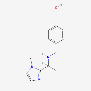 2-[4-[[1-(1-Methylimidazol-2-yl)ethylamino]methyl]phenyl]propan-2-ol