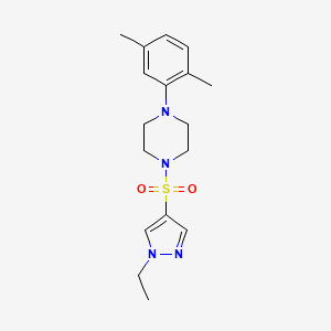 molecular formula C17H24N4O2S B6971948 1-(2,5-Dimethylphenyl)-4-(1-ethylpyrazol-4-yl)sulfonylpiperazine 