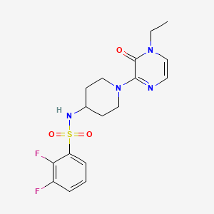 molecular formula C17H20F2N4O3S B6971966 N-[1-(4-ethyl-3-oxopyrazin-2-yl)piperidin-4-yl]-2,3-difluorobenzenesulfonamide 