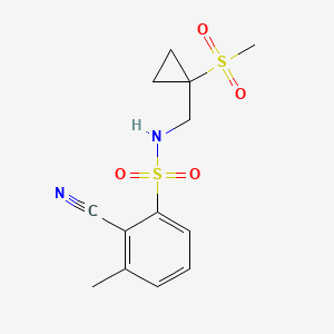 2-cyano-3-methyl-N-[(1-methylsulfonylcyclopropyl)methyl]benzenesulfonamide