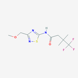 molecular formula C10H14F3N3O2S B6971982 4,4,4-trifluoro-N-[3-(methoxymethyl)-1,2,4-thiadiazol-5-yl]-3,3-dimethylbutanamide 