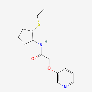 molecular formula C14H20N2O2S B6971999 N-(2-ethylsulfanylcyclopentyl)-2-pyridin-3-yloxyacetamide 