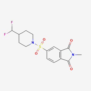 5-[4-(Difluoromethyl)piperidin-1-yl]sulfonyl-2-methylisoindole-1,3-dione