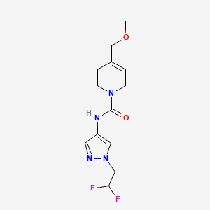 N-[1-(2,2-difluoroethyl)pyrazol-4-yl]-4-(methoxymethyl)-3,6-dihydro-2H-pyridine-1-carboxamide