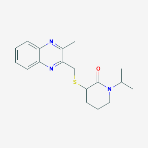 3-[(3-Methylquinoxalin-2-yl)methylsulfanyl]-1-propan-2-ylpiperidin-2-one