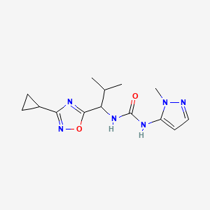 1-[1-(3-Cyclopropyl-1,2,4-oxadiazol-5-yl)-2-methylpropyl]-3-(2-methylpyrazol-3-yl)urea